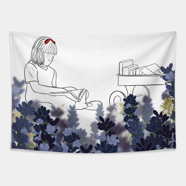 Matilda Lavender Tapestry by Thelunarwoodco