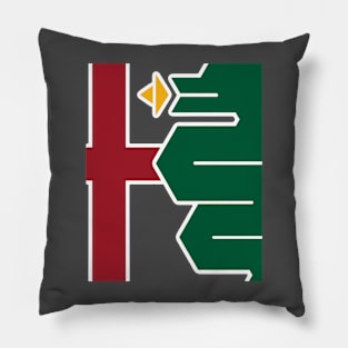 Minimalistic squared Alfa Romeo logo Milano Pillow