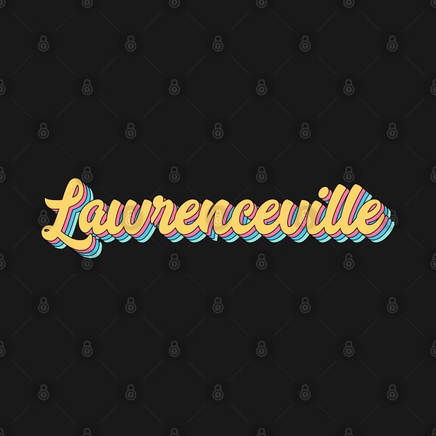 Lawrenceville Retro Yellow Script by modeoftravel