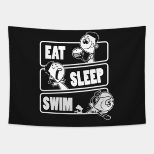 Eat Sleep Swim Repeat Swimming Lovers Gift product Tapestry