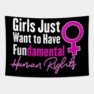 womens rights are human rights design for womens rights supporter Tapestry