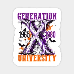GenerationX Halloween Retro Vintage GenX 1965 1980 Spooky Magnet