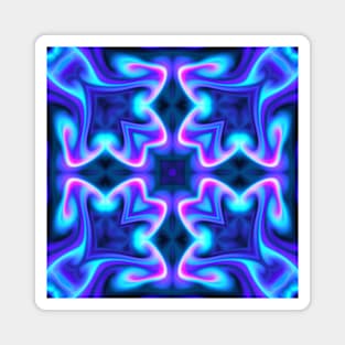 Psychedelic Hippie Pink and Blue Magnet