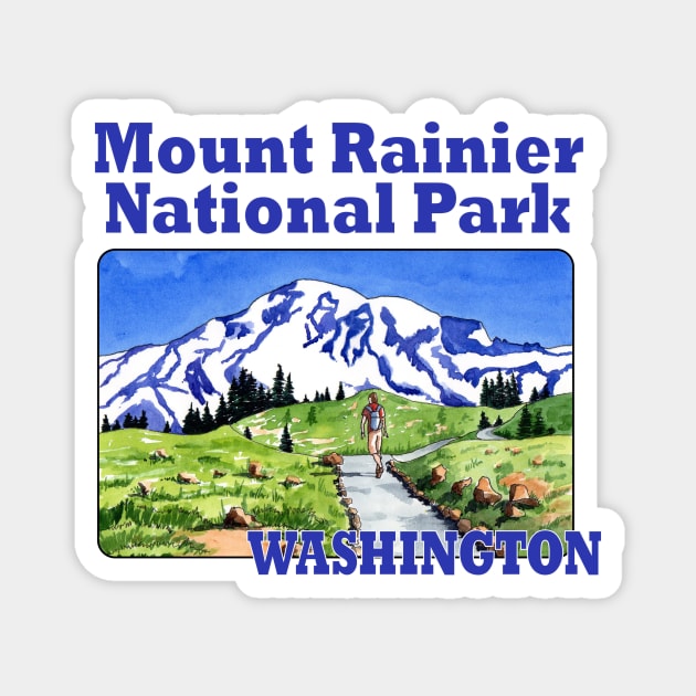 Mount Rainier National Park, Washington Magnet by MMcBuck