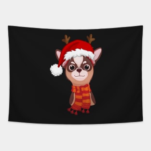 Chihuahua Funny Holiday Christmas - Chihuahua Funny Holiday Christmas Celebration - Chihuahua Lover Gifts Tapestry