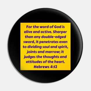 Bible Verse Hebrews 4:12 Pin