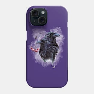 Watercolor Ravens: Made for Wingspan Game Players! Phone Case