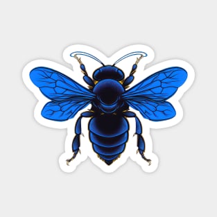 Blue Honeybee Magnet