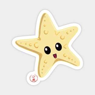 Cute comic starfish in kawaii Stile Magnet