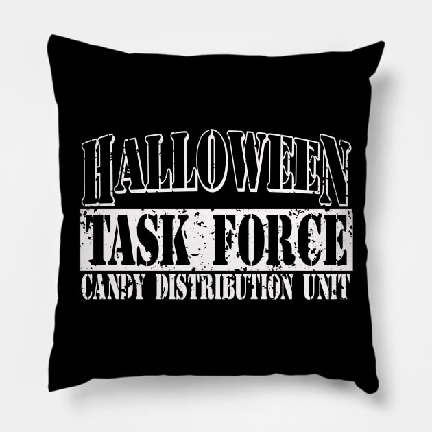 Funny Halloween Costume Design Pillow by Capital Blue