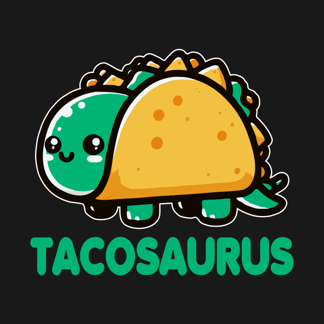 Tacosaurus Cute Taco And Dinausor by valiantbrotha