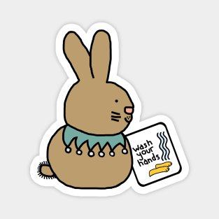 Bunny Rabbit Says Wash Your Hands Magnet