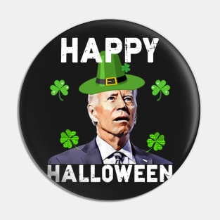 Happy Halloween Funny Joe Biden St Patrick's Day Vintage Pin
