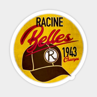 Racine Belles • AAGPBL Hat • Racine, Wisconsin Magnet