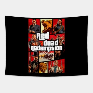 Red Theft Redemption Tapestry