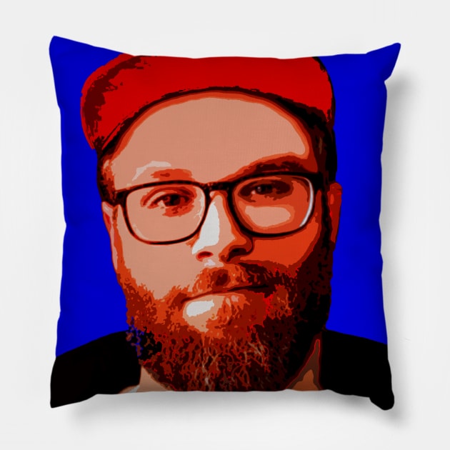 seth rogen Pillow by oryan80