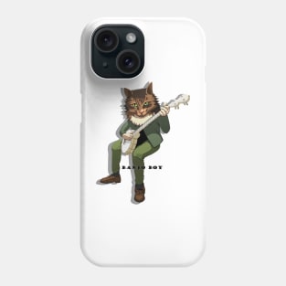 Banjo Boy Cat - With Text - Small Print Version Phone Case