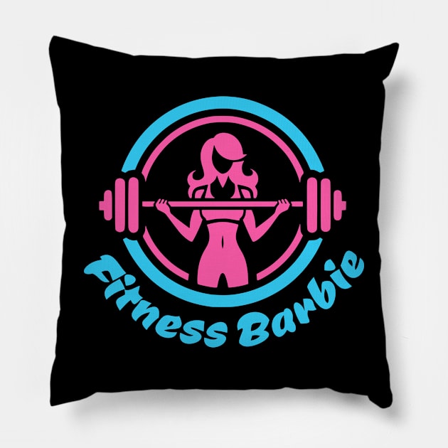 Fitness Barbie Vintage T-shirt 05 Pillow by ToddT