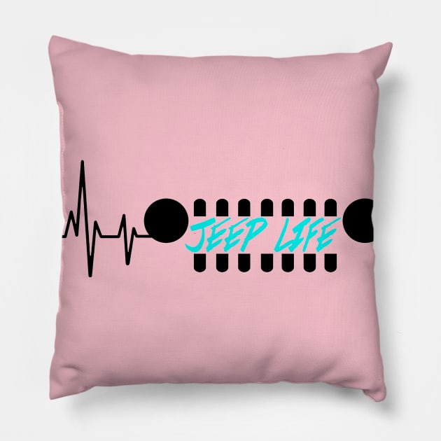 Jeep Life Pillow by FanSwagUnltd