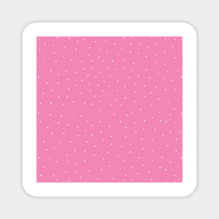 White Dots on Pink Magnet