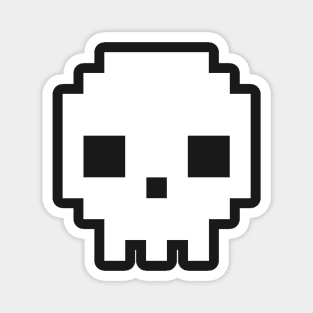 8 bit pixel skull Magnet