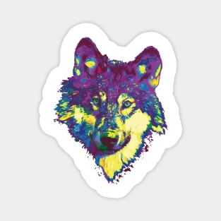 WOLF WILD FOREST NATURE PETS WOLFSPIRIT RAINBOW Magnet