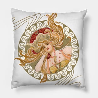 Art Nouveau Lady Pillow