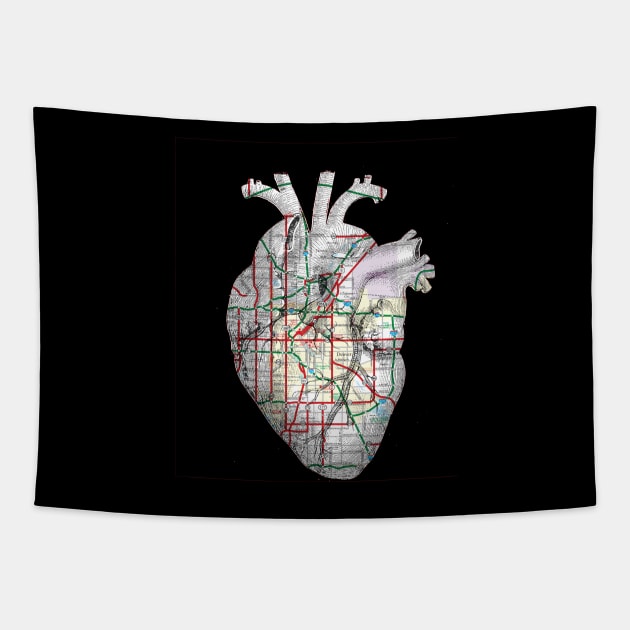 Denver Heart Tapestry by chriswig