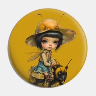 Fairy Flight on a Bumblebee Pin