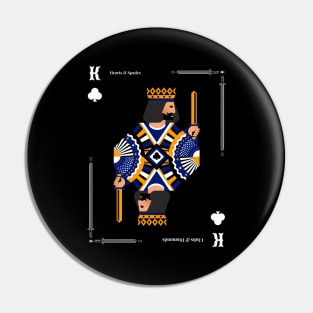 King of Clubs - Poker Card Design Pin