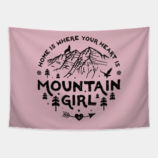 Mountain girl (black) Tapestry