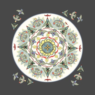 Circling Birds Mandala T-Shirt