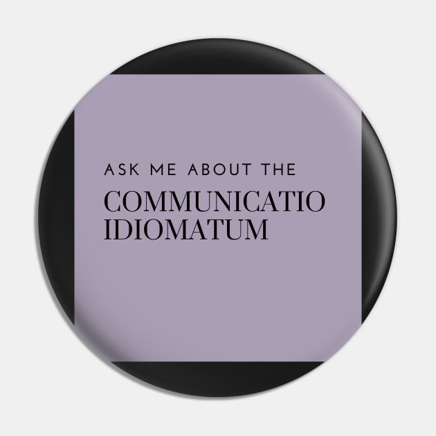 ask me about the communicatio idiomatum, purple Pin by bfjbfj