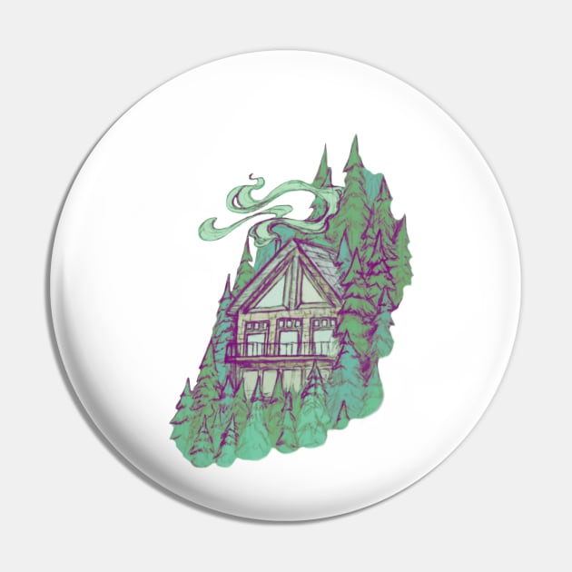 Cabin in the Forest || Nature Illustration by Chrysta Kay Pin by chrystakay