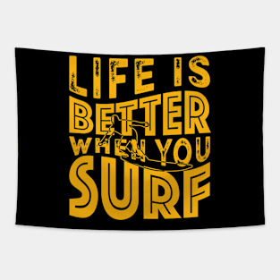 Surfer Life Funny Tapestry