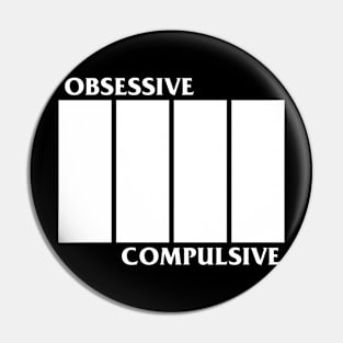 Asplenia Studios: Obessive Compulsive Flag (white) Pin