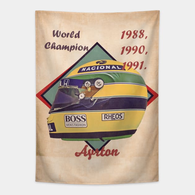 1988 Ayrton Senna Tapestry by Popcult Posters