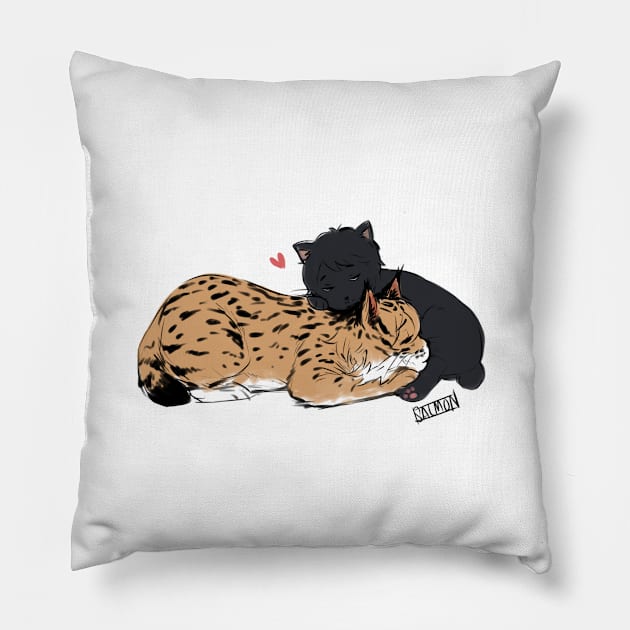 Banana Fish - Ash and Eiji Cats Pillow by MykaAndSalmon