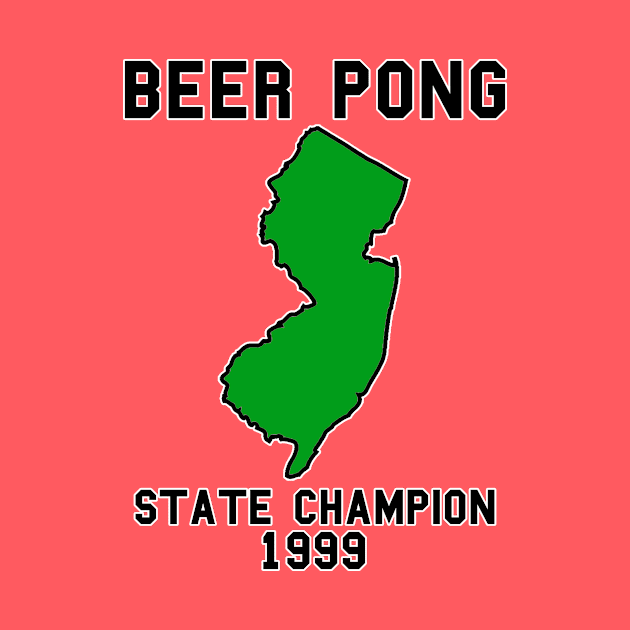 Vintage New Jersey Beer Pong State Champion T-Shirt by fearcity