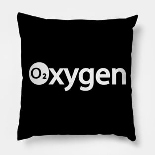 Oxygen O2 creative typography design Pillow