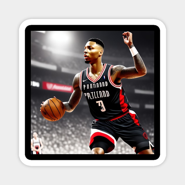 Portland Trail Blazers Basketball Magnet by teakatir