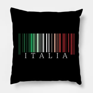 Italia flag colors barcode Pillow