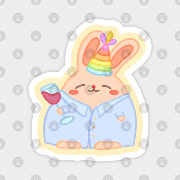 Chubbit Wine Party Logo Magnet by Chubbit