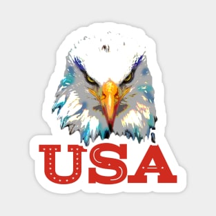 Red USA Eagle Head Magnet