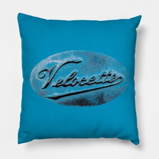 Velocette vintage motorbike logo (distressed style) Pillow