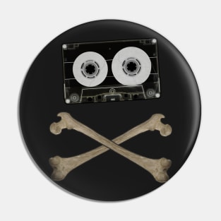 Mixtape and Oldscool Music Piracy Tape Cassette Pin