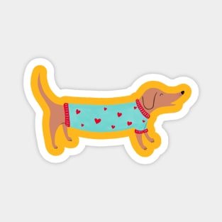 Sausage Dog Love Magnet