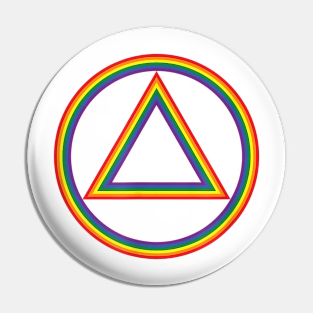 Lgbt Aa Alcoholics Anonymous Symbol Pin by Julie Bowen