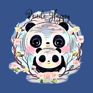 Panda Happy (mom and baby) T-Shirt