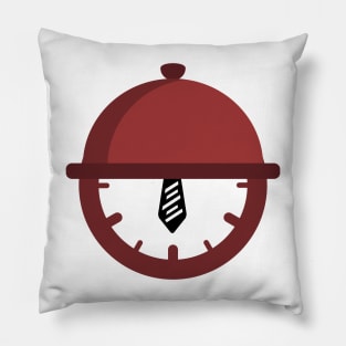 fast serve food time for busy business man and worker Pillow